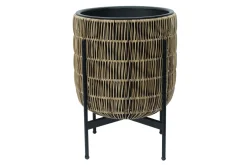 Wicker Blomsterkrukke på stativ 38x38xH49 cm Lysebrun