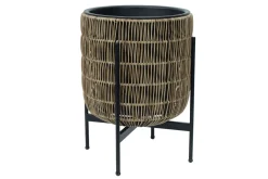 Wicker Blomsterkrukke på stativ 38x38xH49 cm Lysebrun