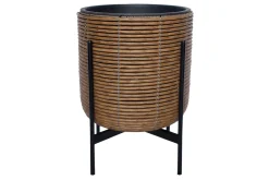 Wicker Blomsterpotte på stativ 38x38xH49 cm Brun