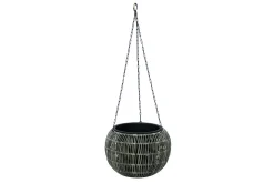 Wicker Hengende Krukke D32xH22 cm Grå