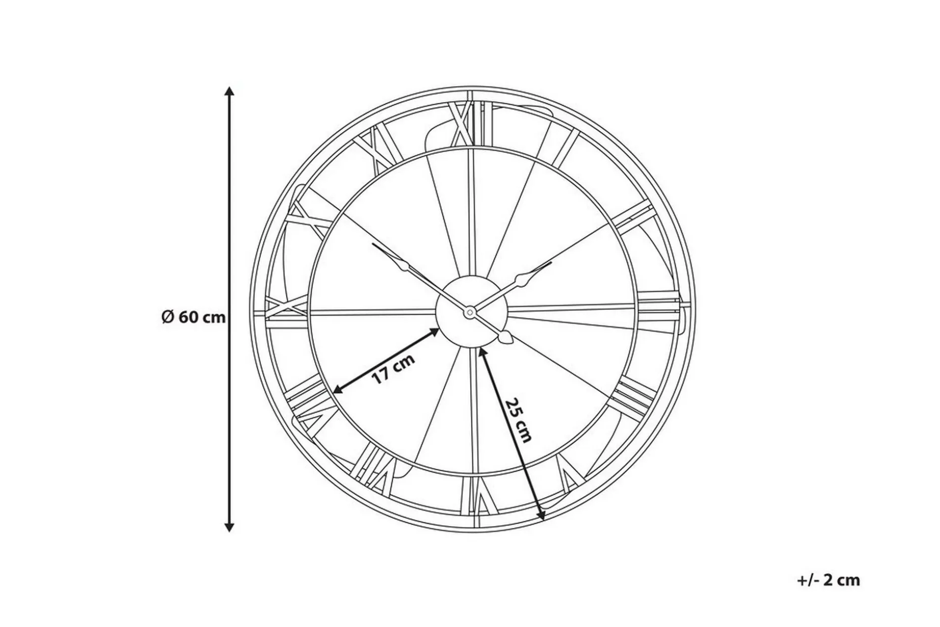 Wikon Veggklokke 60 cm