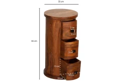 Willowdale Sideboard 35 cm 3 Skuffer Rundt