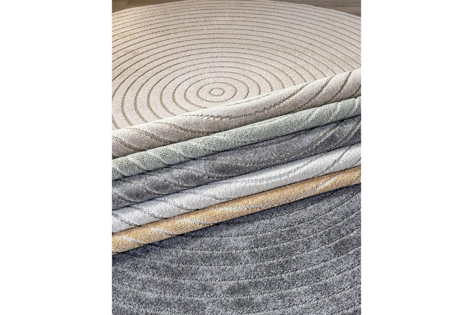 Wiltonteppe Hawaii Circle 240x240 cm, Gul