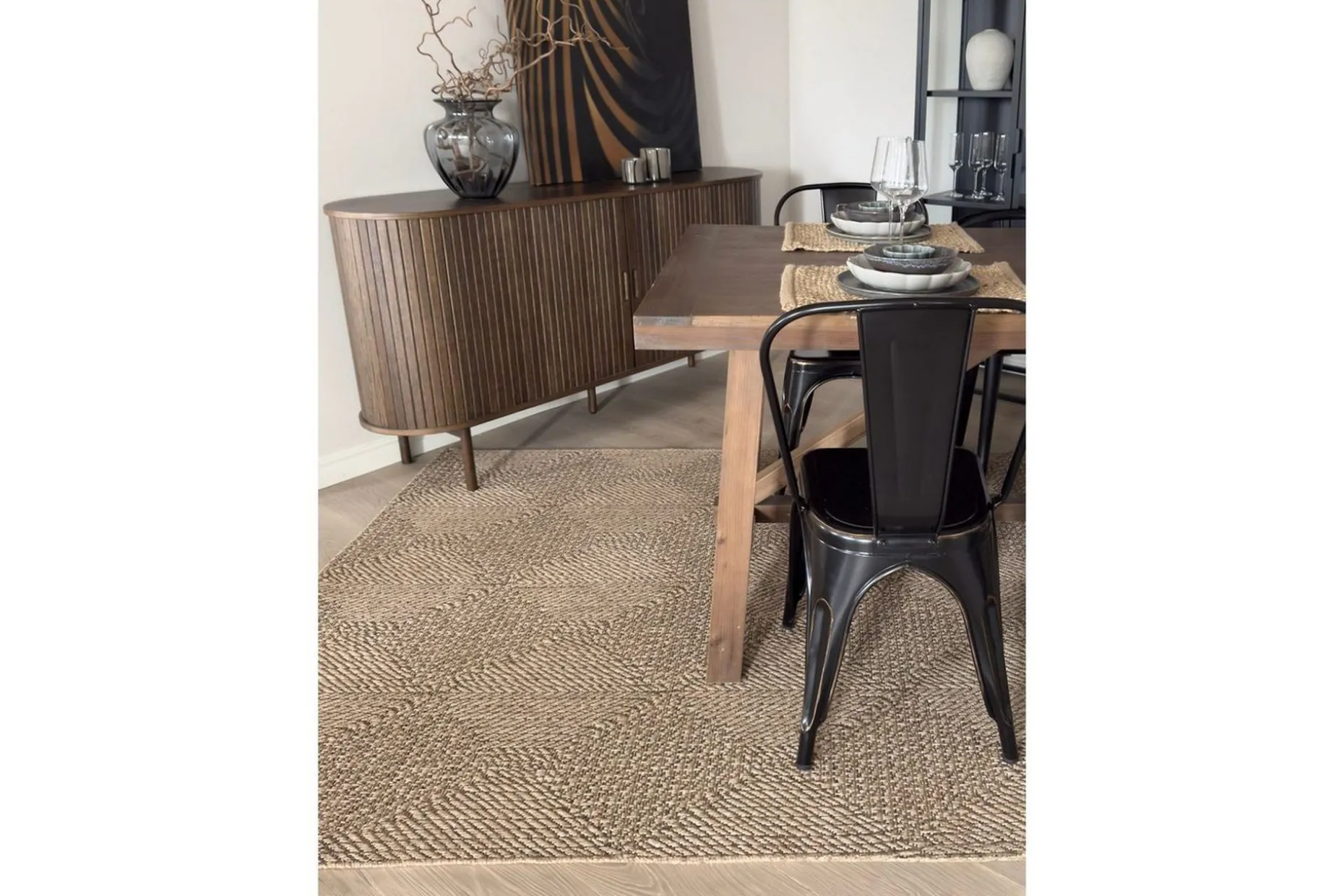 Wiltonteppe Natural Square 200x200 cm