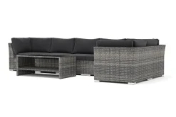 Wisconsin utendørs L-sofa 6-seters vendbar
