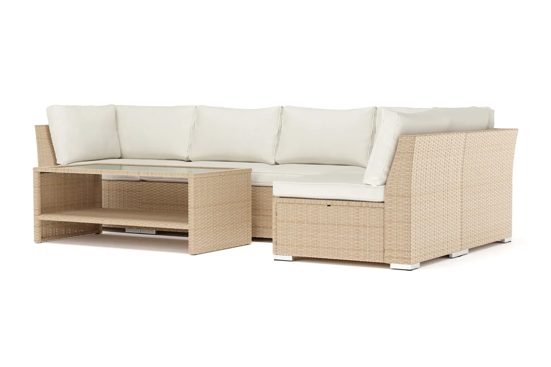 Wisconsin utendørs L-sofa 5-seters vendbar