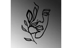 Woman Face Behind The Branch Veggdekor