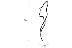 Woman Face Profile Veggdekor