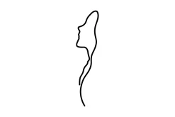 Woman Face Profile Veggdekor