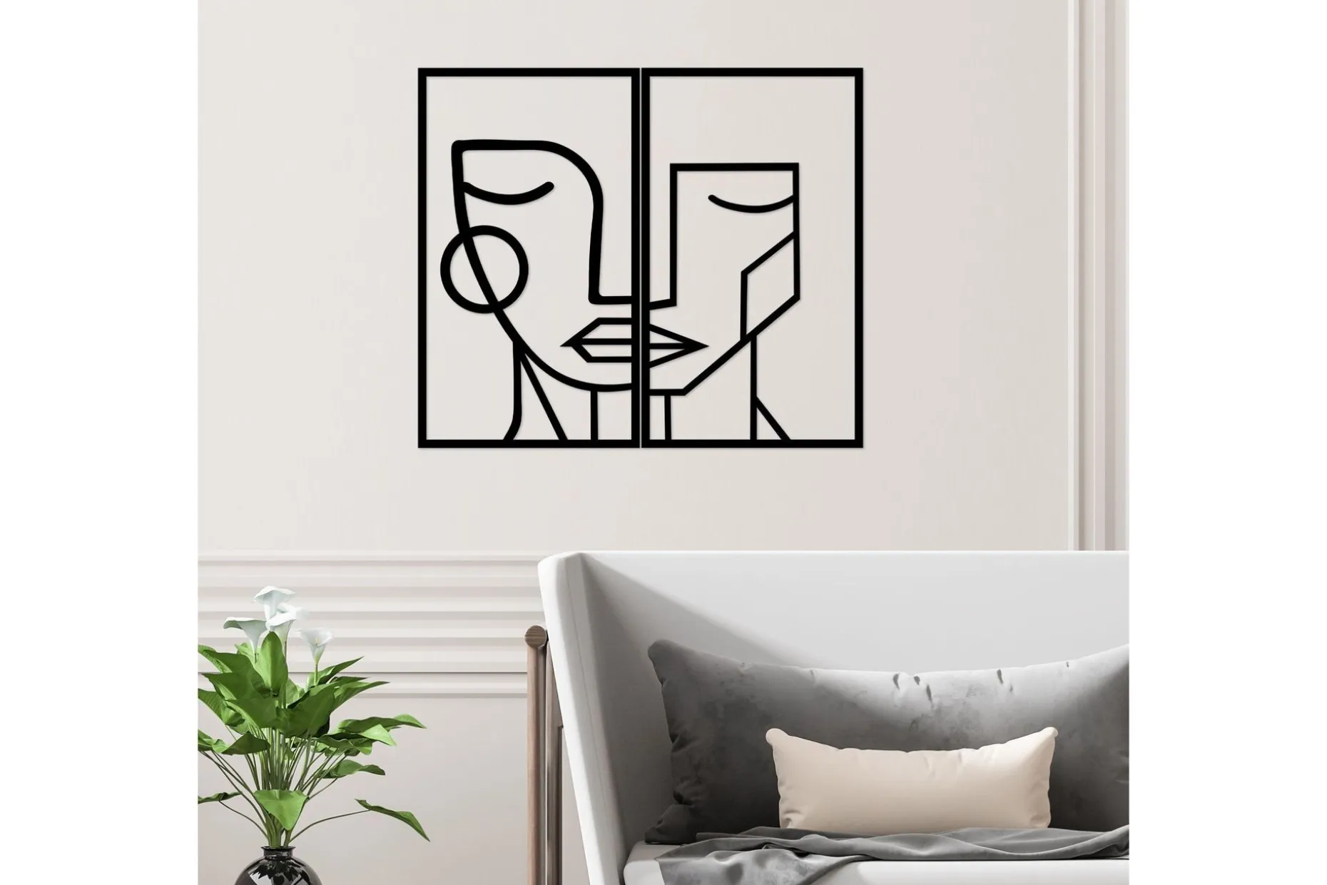 Woman Face Veggdekor