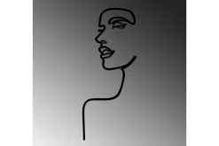 Woman Profile Veggdekor
