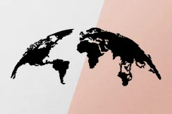World Map 1 Large Veggdekor