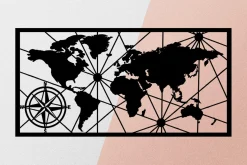 World Map 1 Large Veggdekor