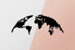 World Map Medium Veggdekor