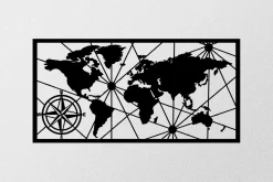 World Map Medium Veggdekor