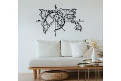 World Map Metal Decor 2 Veggdekor