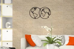 World Map Metal Decor 10 Veggdekor