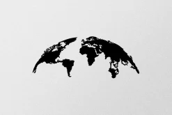 World Map Small 100 cm Veggdekor