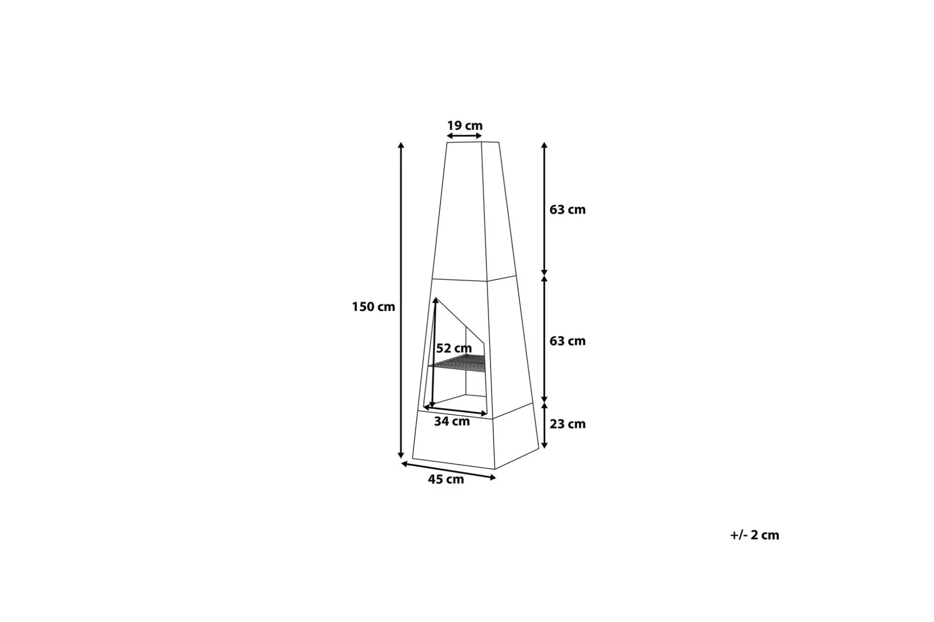 Yate Eldstad 45 | 45 | 150 cm
