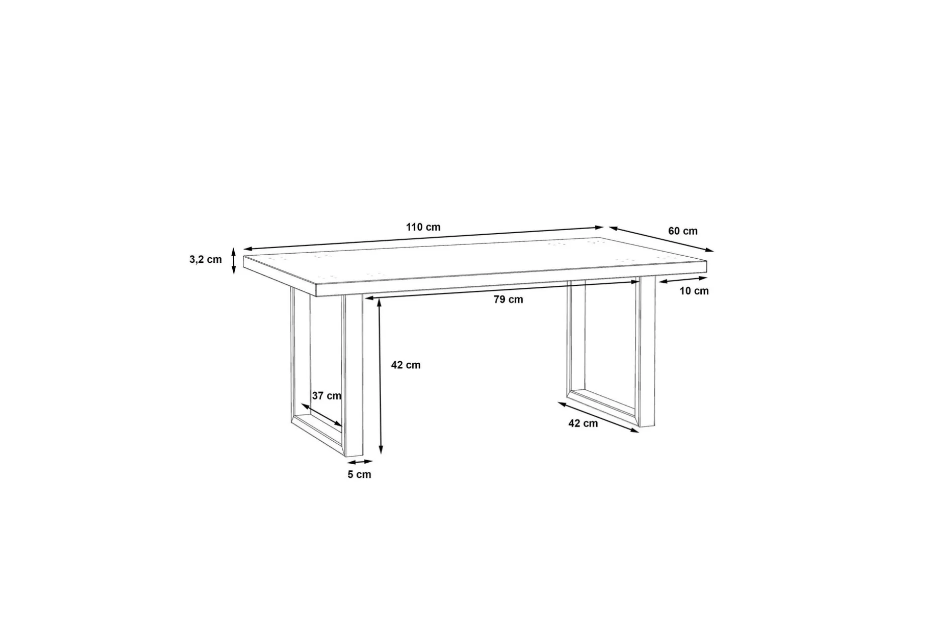Yatton Sofabord 110 cm