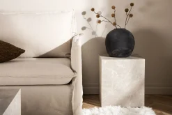 York High Travertin Sidebord 40x40x45 cm