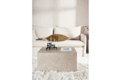 York Travertin Sofabord 80x60x40 cm