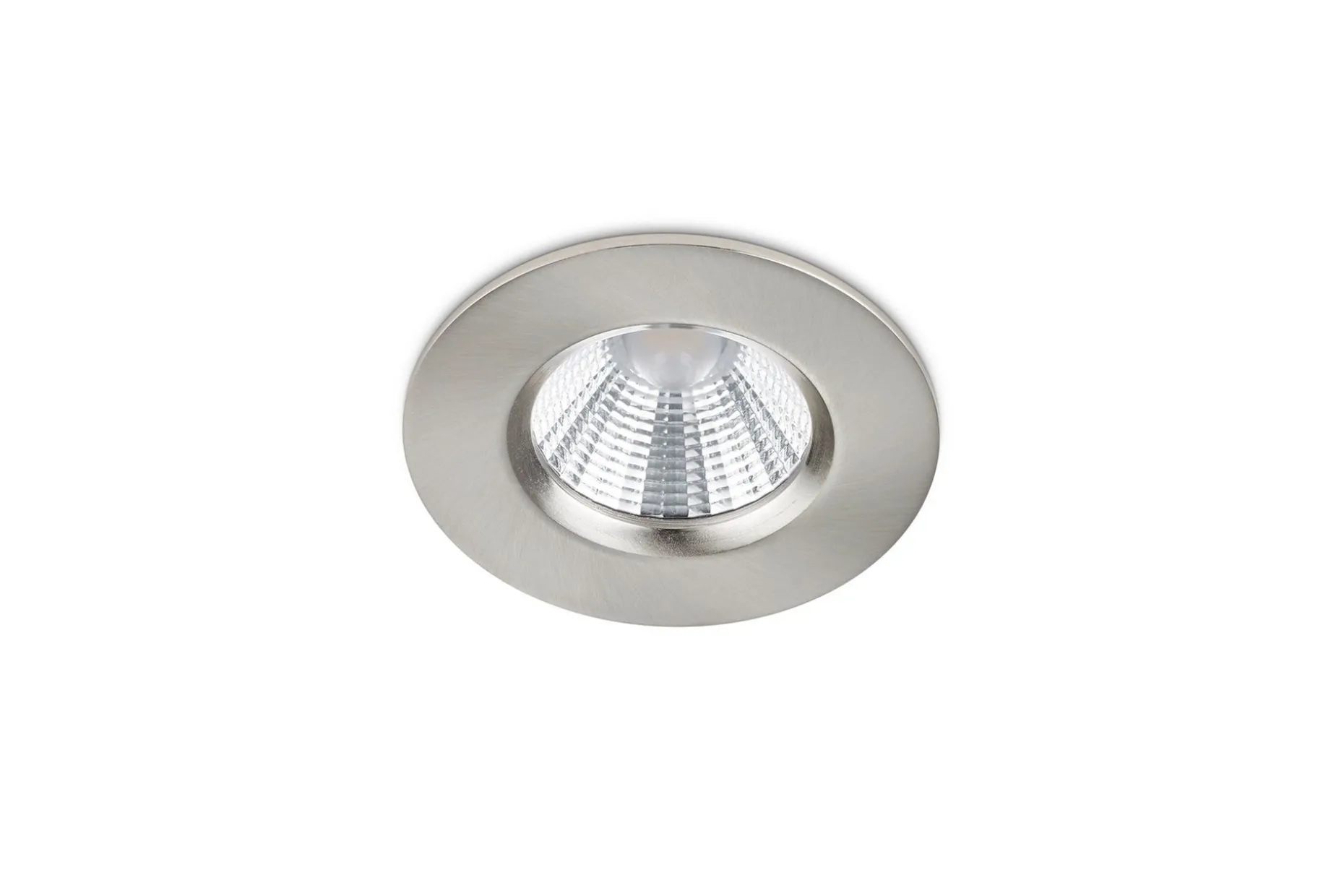 Zagros LED Recessed spot IP6 børstet stål rund
