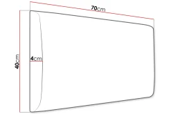 Zaratuz Veggpanel 40x4x70 cm Stoppet