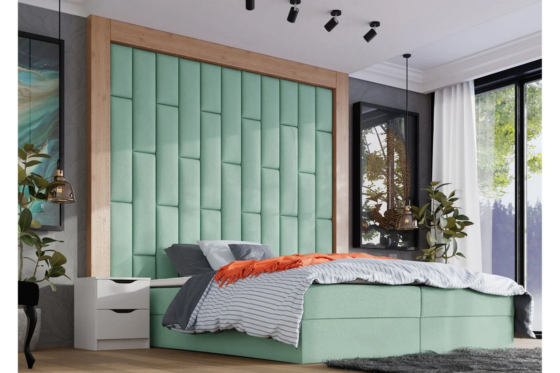 Zaratuz Väggpanel 20x40 cm Light green/Green/Mint