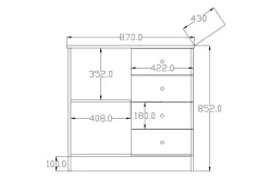Zavira Kommode 87 cm