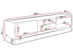 Zelric TV-benk 200 cm