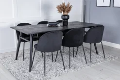 Zenazmi Forlengningsbar Spisegruppe 195 cm inkl. 6 Foyos Sto
