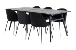 Zenazmi Forlengningsbar Spisegruppe 195 cm inkl. 6 Foyos Sto